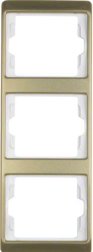 Actual product image Berker Arsys frame 13340002 3-gang vertical gold