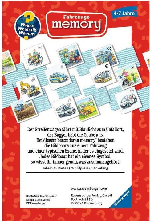 Produktbild Ravensburger Wieso? Weshalb? Warum? Fahrzeuge (Deutsch)