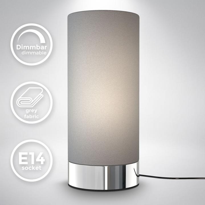 Image du produit B.K.Licht Lampe de table, chrome-gris, 1xE14/40W max. excl. (E14)