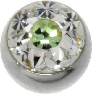Bijouteria 1.2mm Piercing-Kugel (Premium Kristall, Chirurgenstahl 316L)