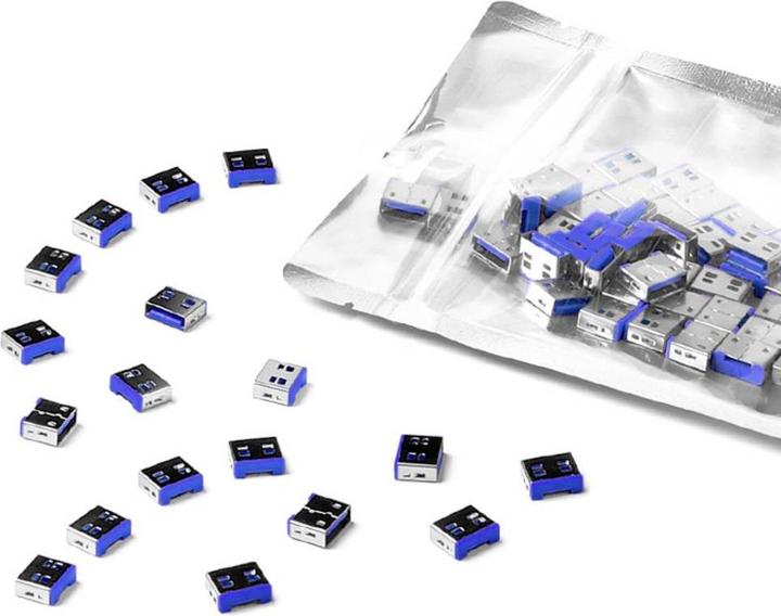 Actual product image Smart Keeper Basic USB-A Port Blocker dark blue 100 pcs.