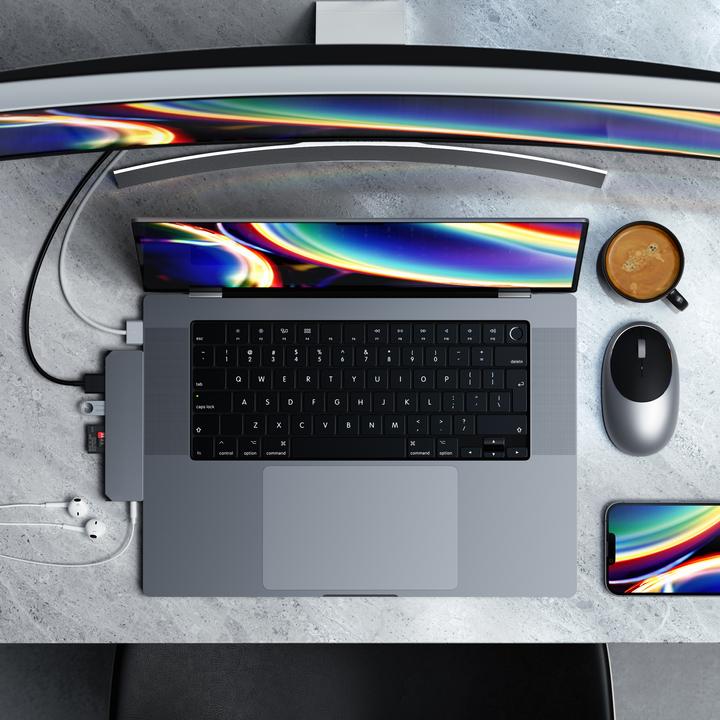 Immagine prodotto Satechi Dual USB-C Pro Hub Max (USB-C, 7 Porti)