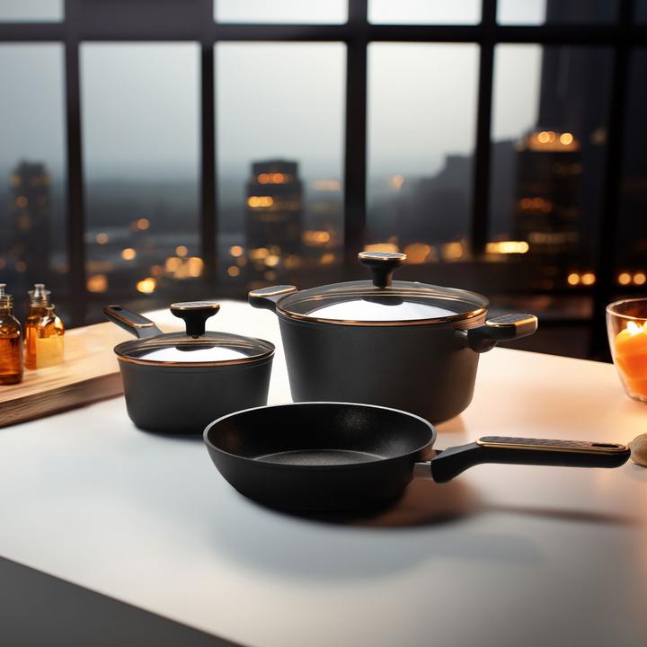 Produktbild Stoneline Cookware Set, Forged, With Pan Protections, 11pcs, Rose Gold (24 cm, Pfannenset + Topfset, Aluminium)