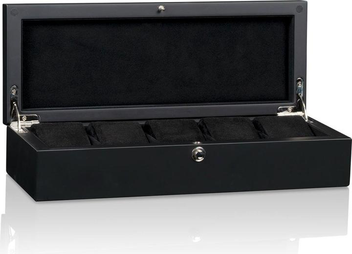 Beco Uhrenbox Piano Silk 5 - Schwarz