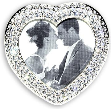Actual product image Nordisk Design Saara Heart with Rhinestones, 6x6 cm