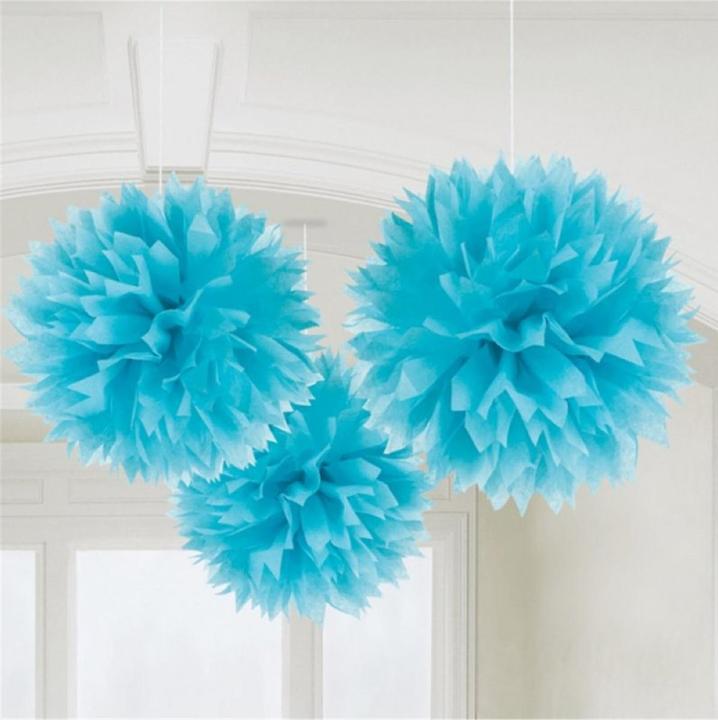 Produktbild Amscan Papier Pompons Türkis