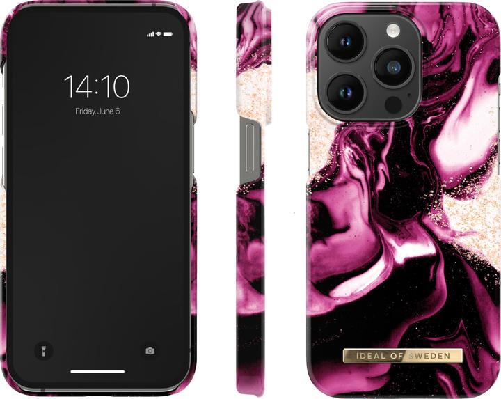 Actual product image iDeal Of Sweden Designer Cover Golden Ruby Marble (Apple iPhone 14 Pro)