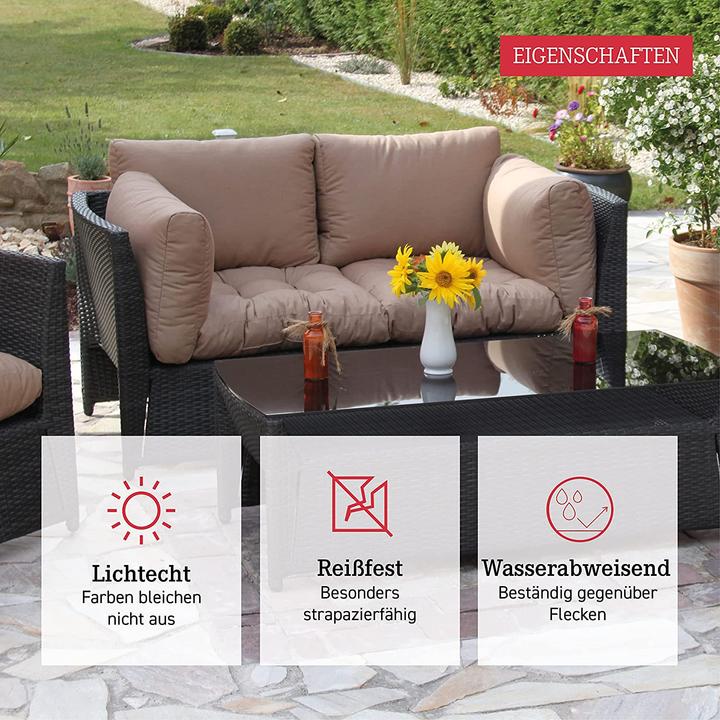 Image du produit Beo Garden Set 2x coussins de dossier Lounge (40 x 60 x 20 cm)