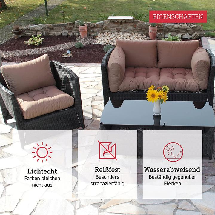 Actual product image Beo Garden Set 2x lounge cushion seat (80 x 80 x 10 cm)