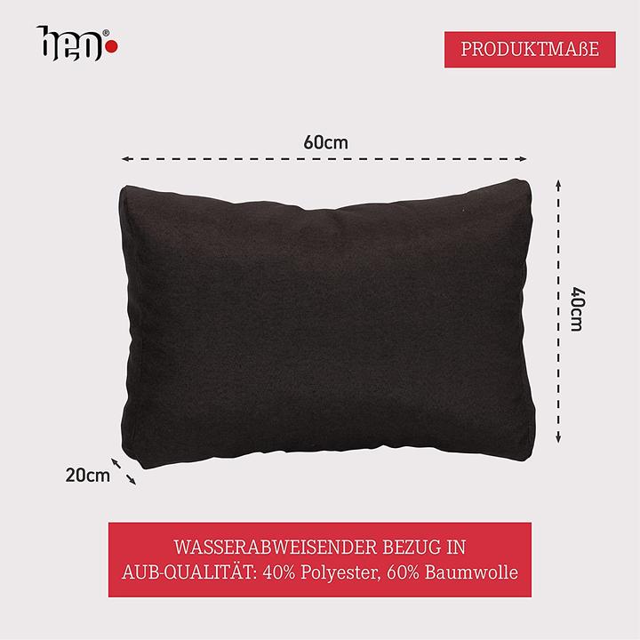 Image du produit Beo Garden Set 2x coussins de dossier Lounge (40 x 60 x 20 cm)