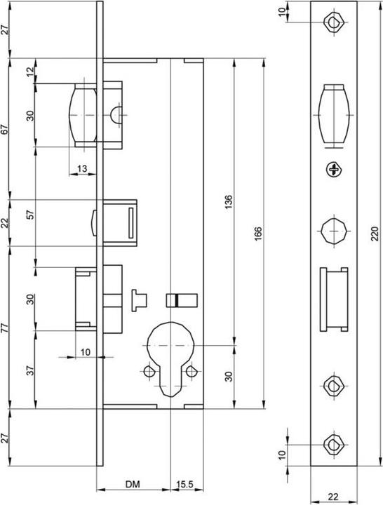 Productafbeelding MSL Rolslot 1930 met dagschoot en PRIM cilinder