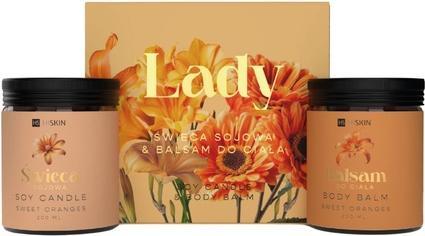 Produktbild Hiskin Lady Orange Kerze 200ml + Körperbalsam 200ml Set
