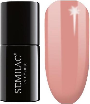 Actual product image Semilac Extend 801 Universal nail polish 5in1 Soft brownish yellow (Soft Beige, UV gel varnish)