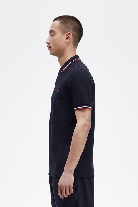 Produktbild Fred Perry Twin Tipped Polo Shirt Short Sleeve Navy (M)