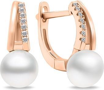 Produktbild Brilio Silver - Unique bronze earrings with pearls and zircons EA675R