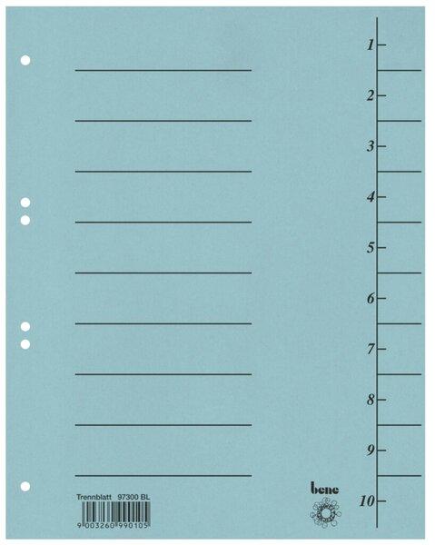 Immagine prodotto Bene Foglio separatore Usa per il formato carta: DIN A4 Materiale: Cartone