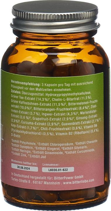 Actual product image Bitterliebe Bitter Metabolism Complex (90 Piece, Capsules, 203 g)