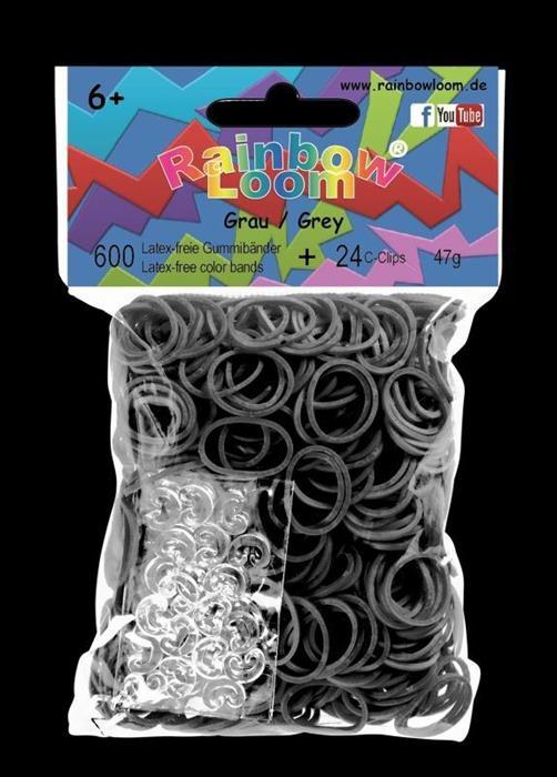 Actual product image Rainbow Loom Rubber bands grey (24 pcs.)