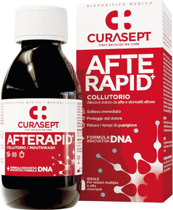 Immagine prodotto Curasept AFTE RAPID DNA Spüllösung englisch/französisch/deutsch/ungarisch Fl 125 ml (125 ml, Collutorio)