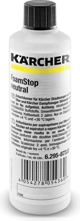 Valeurs nutritives et ingrédients Kärcher Stop à la mousse
