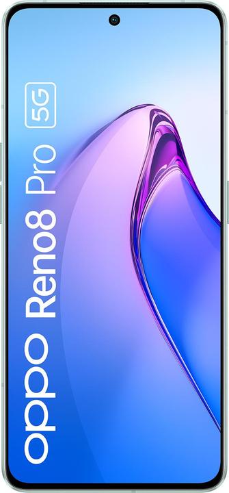 Produktbild OPPO Reno 8 Pro (256 GB, Glazed Green, 6.70", Dual SIM, 50 Mpx, 5G)