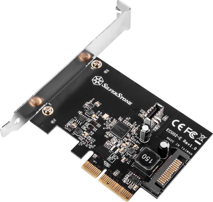 Actual product image Silverstone ECU02-E - USB adapter - PCIe 3.0 x2 low profile