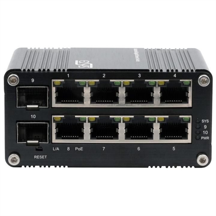 Produktbild Exsys Web-Managed Mini PoE+ Switch 8x 1 Gbit/s + 2x SFP (10 Ports)
