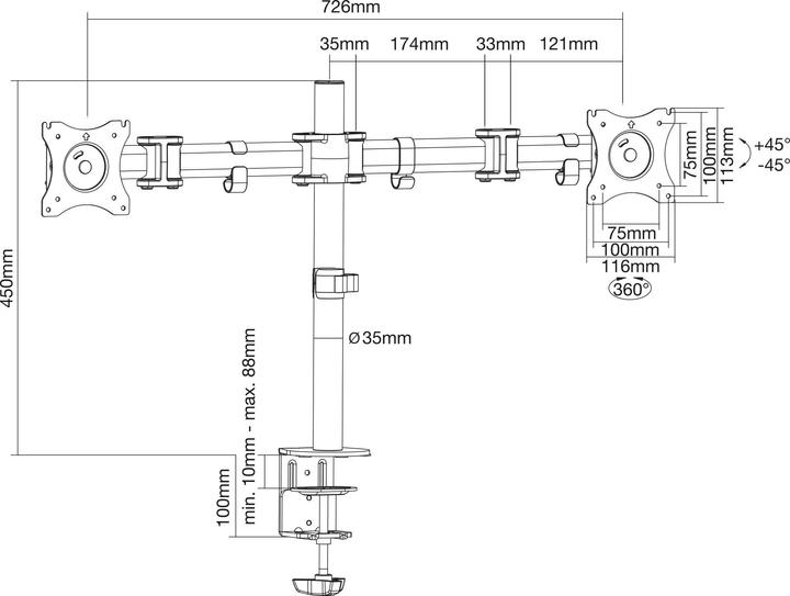 Image du produit InLine Support de table (Tables, 27.01")