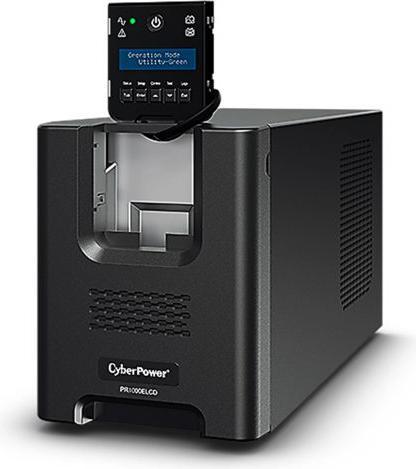 Actual product image Cyberpower PR1000ELCD Line-Interactive 1000VA/900W Sinsuwelle AVR LCD Output (8) IEC RS232 USB HID EPO SNM... (1000 VA, 900 W, Line-interactive UPS)