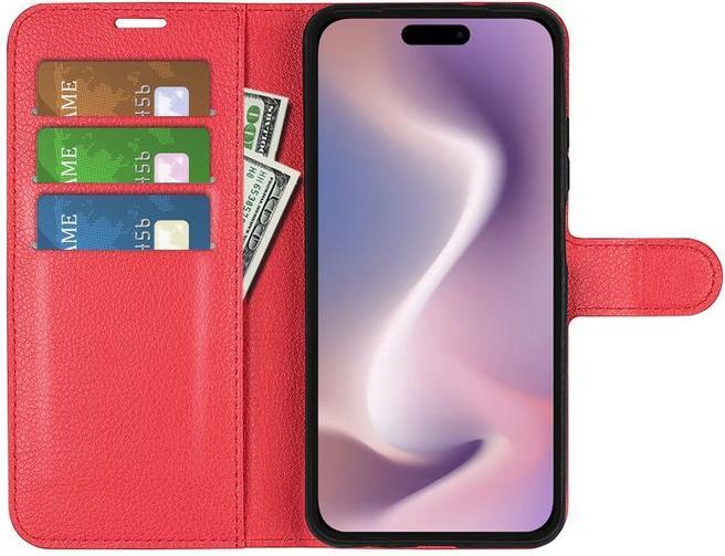 Actual product image MU Classic Litchi Leather Bookcover Series (Apple iPhone 16 Pro Max)