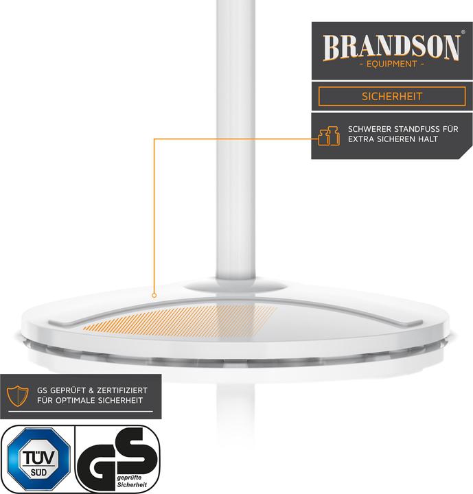 Immagine prodotto Brandson Ventilatore a piantana 40 cm Ø, telecomando, display, oscillazione, regolabile in altezza e in (57 dB)