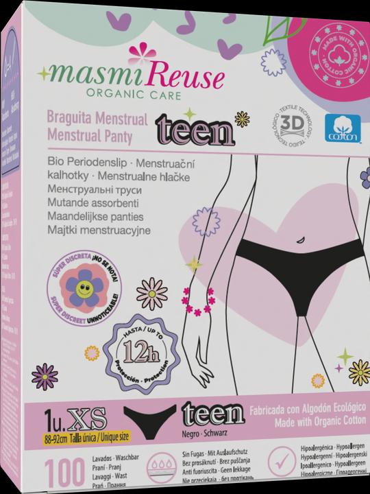 Image du produit Masmi Bio Periodenslip Girls Grösse XS - Schwarz - Reuse (XS)