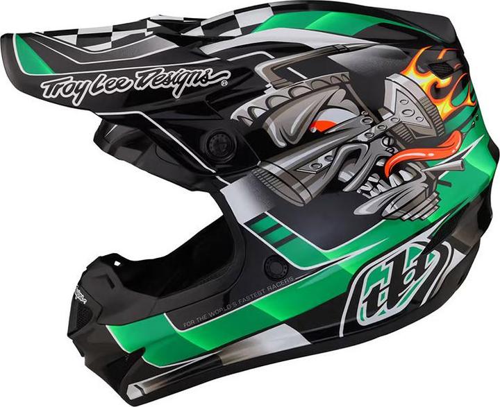 Produktbild Troy Lee Designs SE4 Polyacrylite Helm, Carb, green, S | 55-56cm (55 - 56 cm)
