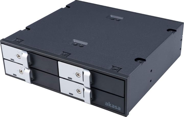 Produktbild Akasa Elite 5,25 Zoll Laufwerksrahmen für vier 2,5 Zoll HDD/SSD