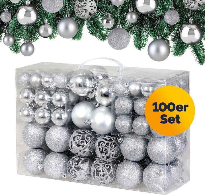 Deuba Weihnachtsbaumkugeln (100 -teilig)