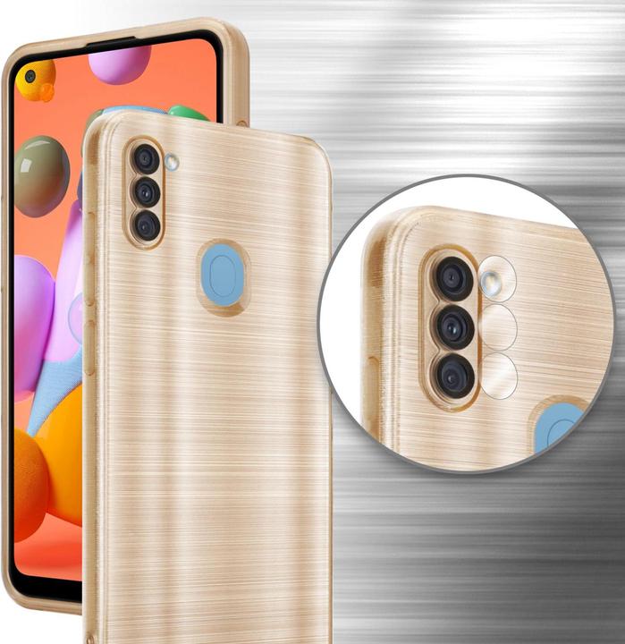 Image du produit Cadorabo Housse pour Samsung Galaxy A11 / M11 en TPU brossé Protection de l'appareil photo LM160 Style (Samsung Galaxy A11, Samsung Galaxy M11)