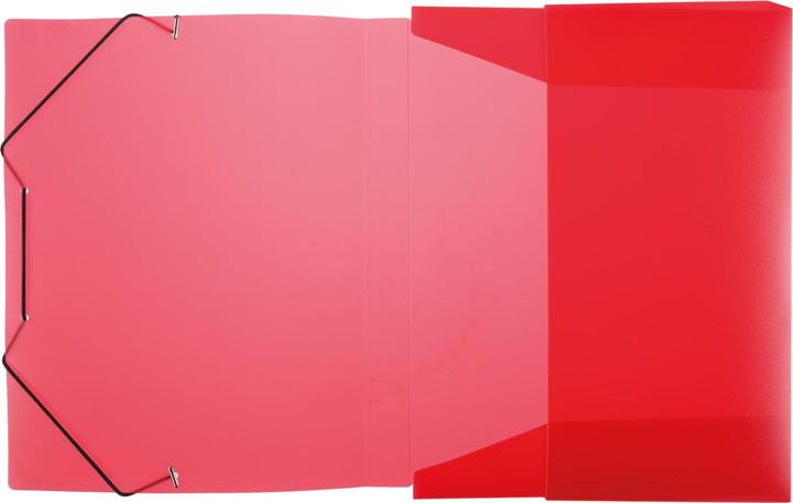 Produktbild Idena Heftbox A4 Gummizug PP transluzent rot (A4, 1 x)