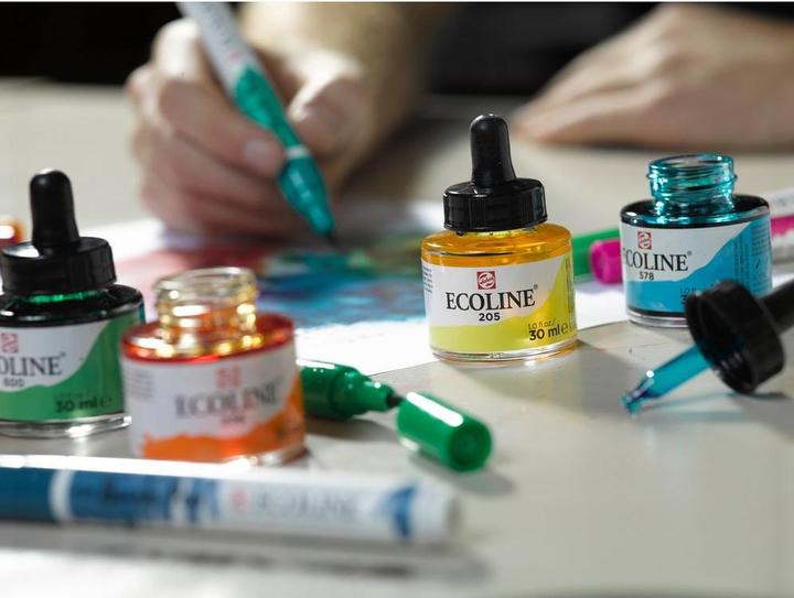 Image du produit Talens Peinture opaque Ecoline (Ocre foncé, 30 ml)