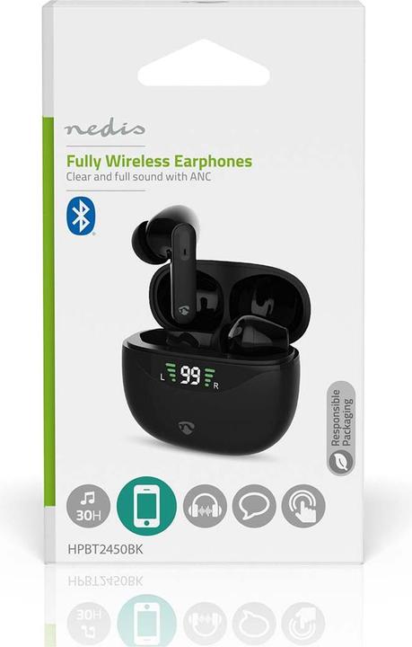 Image du produit Nedis Casque entièrement sans fil - ANC (Active noice Cancelling) - Bluetooth - capacité maximale de la (ANC, 30 h, Sans fil)