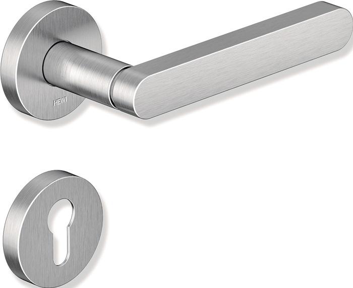 Produktbild Hewi Rosettengarnitur 270XAH01.130 Edelstahl rund PZ DIN links / rechts D/D (Türgarnitur)