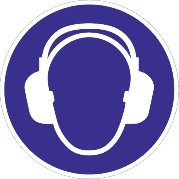 Actual product image HP Autozubehör Commandment sign ASR A1.3/DIN EN ISO 7010 Use hearing protection Plastic