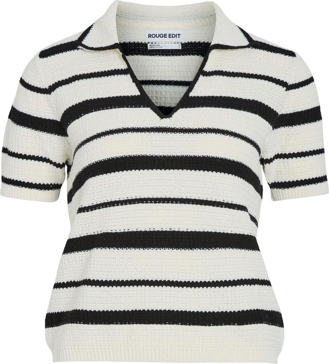 Rouge Edit Kurzarm Stricktop (M)