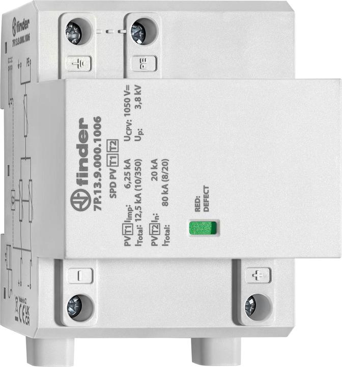 Actual product image Finder Type 1+2 combined arrester, for PV systems, DC