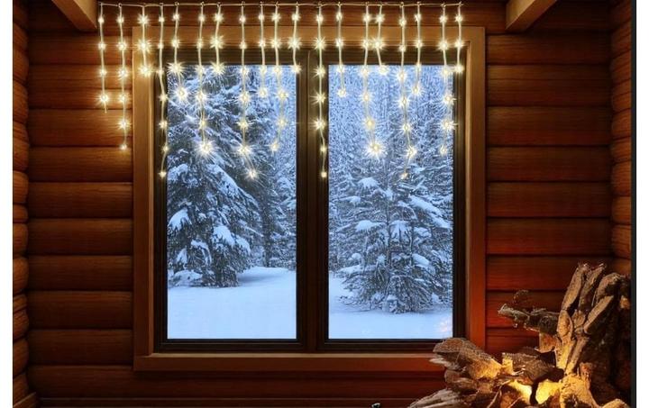 Actual product image Dameco LED Vorhang Outdoor «Icicle» 190 cm x 80 cm (5 m)