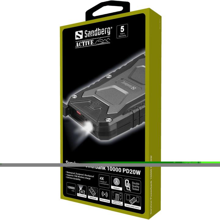 Produktbild Sandberg Survivor (10000 mAh, 22.50 W, 37 Wh)