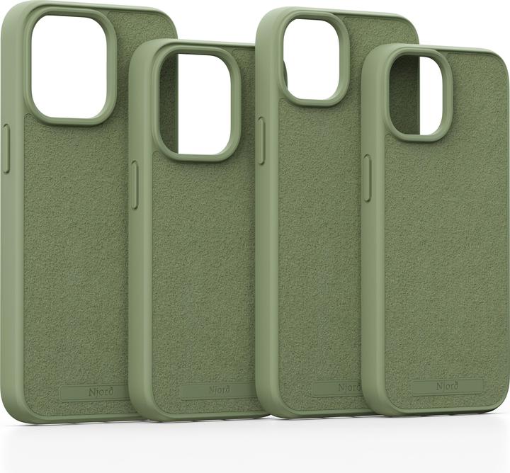 Produktbild Njord Suede MagSafe Case for iPhone 15 Pro Max, Olive (Apple iPhone 15 Pro Max)