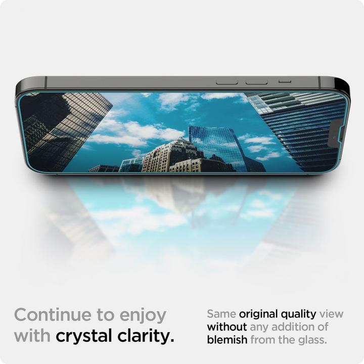 Produktbild Spigen Gehärtetes Glas GLAS.tR ez Passend für Apple iPhone 13 (1 Stück, Apple iPhone 14, Apple iPhone 16e, Apple iPhone 13 Pro, Apple iPhone 13)
