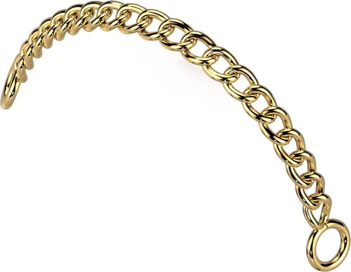 Star Piercing Verbindungskette vergoldet (ohne Messing, Chirurgenstahl 316L)