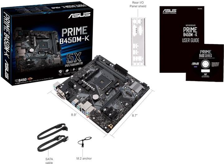 Produktbild ASUS Prime B450M-K (AM4, AMD B450, mATX)