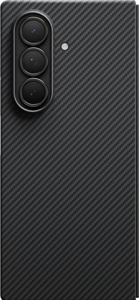 Actual product image Pitaka Backcover aus echtem Aramid Ultra-Slim Case Black/Grey (Samsung Galaxy Z Fold 7)